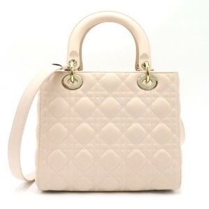 Dior Lambskin Pink Cannage Tote 2Way Baby Bag